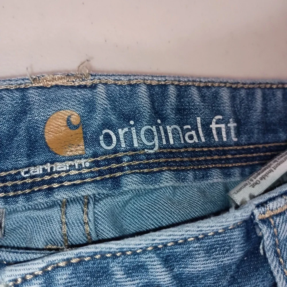 Carhartt Men Original Fit Bootcut Jeans Light Wash Denim‎ Size 10 Regular